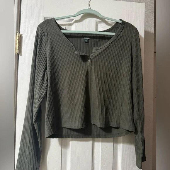 Women's Wild Fable Long Sleeve Crop Top - Picture 1 of 7